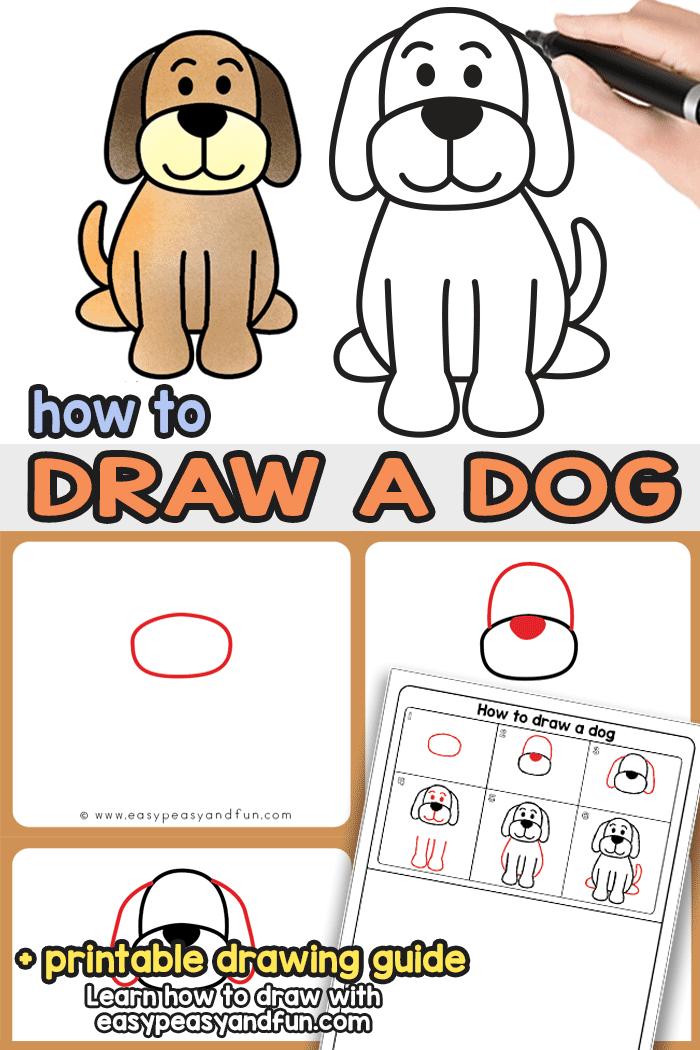 Hướng Dẫn Cách Vẽ Con Chó Cute Đáng Yêu, How To Draw A Simple Dog